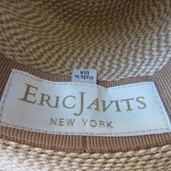 ERIC JAVITS Natural Woven Stylish Hat USA - Picture 5 of 7